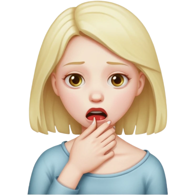 girl choking herself emoji
