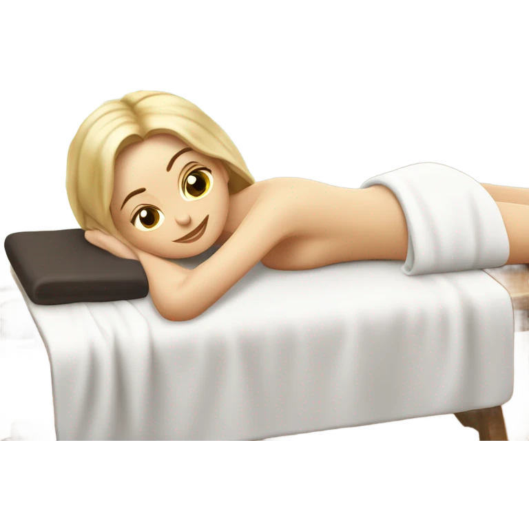 White girl at spa emoji