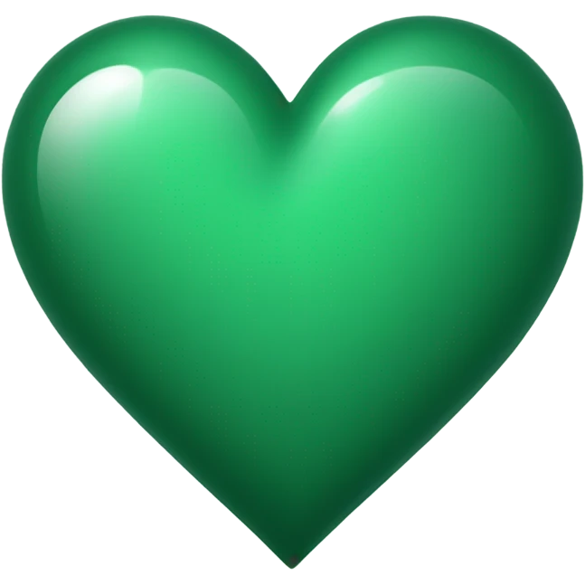 Green ombré heart  emoji