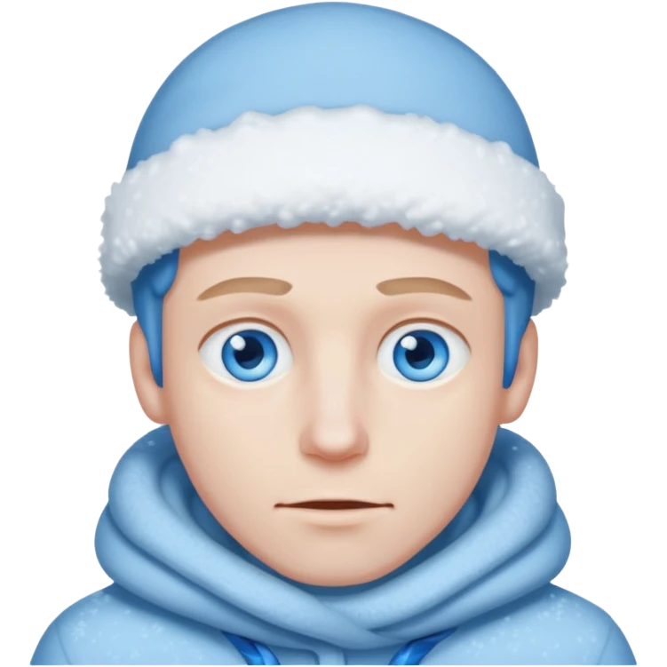 a man covered with snow emoji