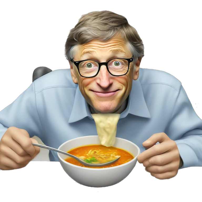 bill gates eating soup in ohio emoji