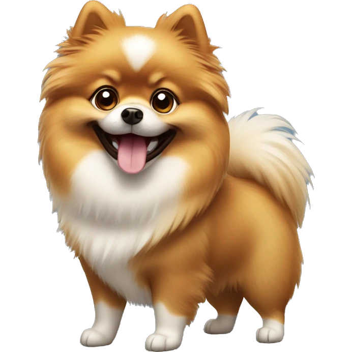 Dog pomeranian smile emoji