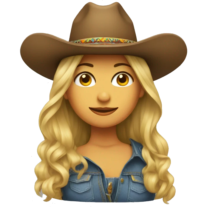mujer con sombrero vaquero emoji