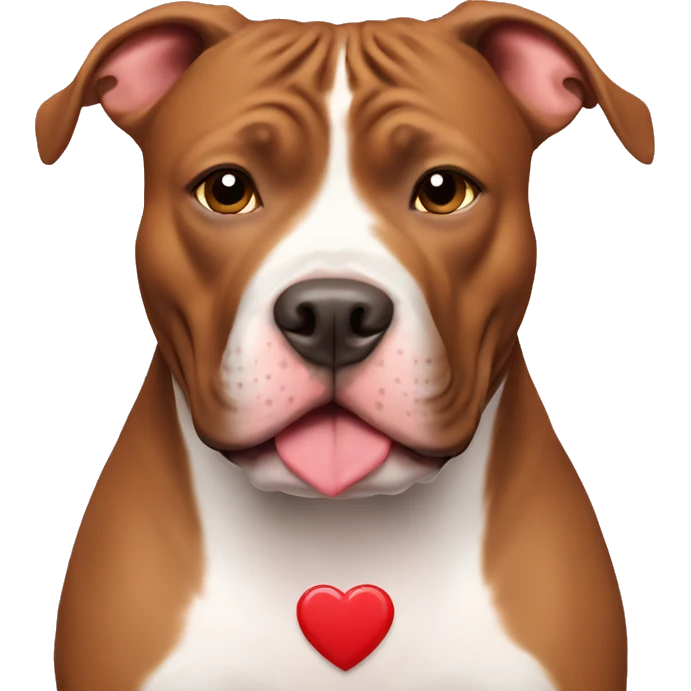 Pitbull with heart emoji  emoji