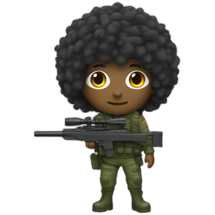 A sniper whit a gilly suit emoji