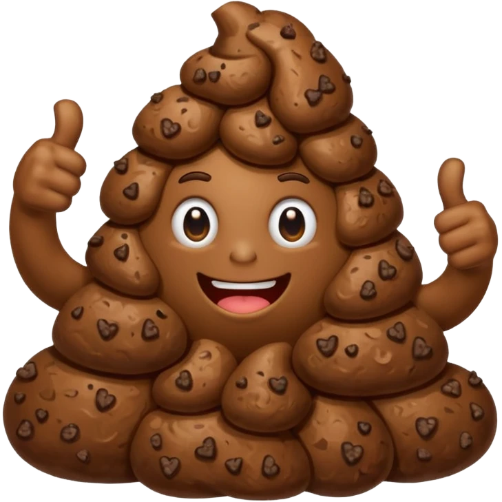 Poop shows a like emoji