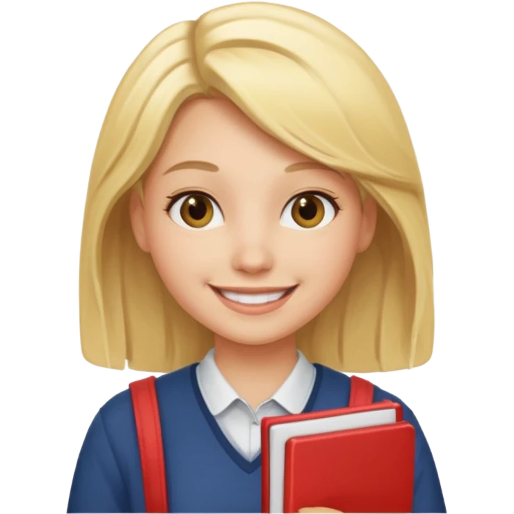 Blonde female student emoji