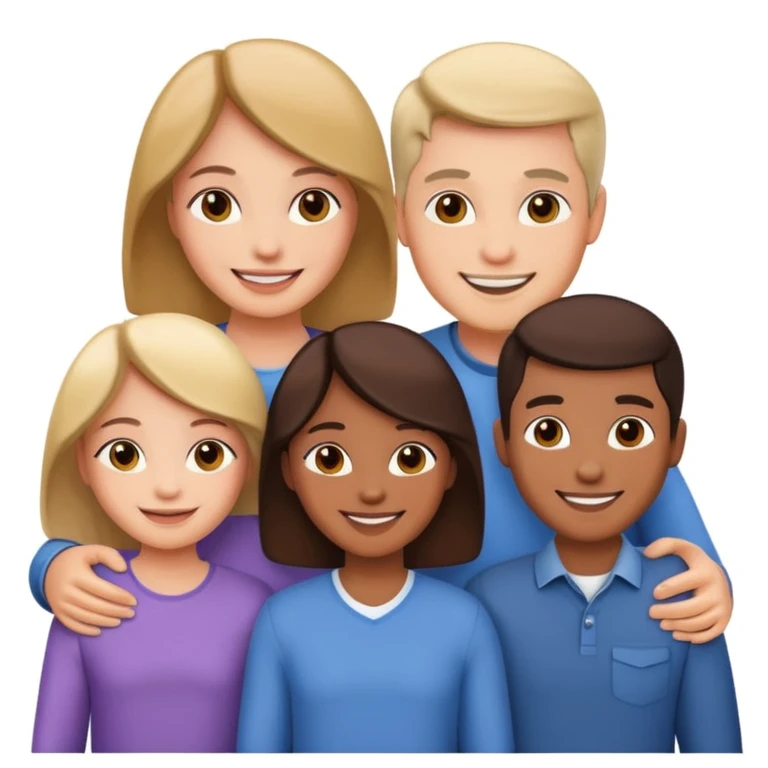 family posing for photo emoji