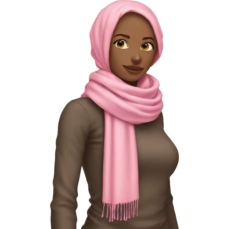 A scarf pink  emoji