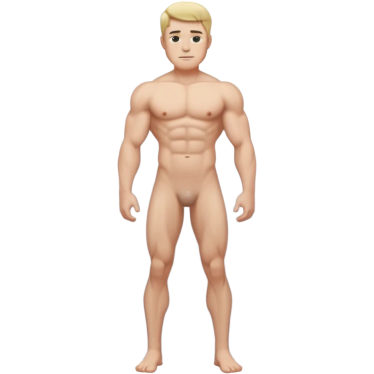 A man full body naked  emoji