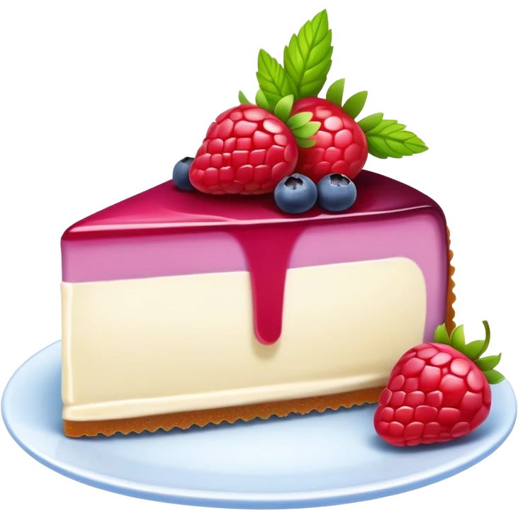 Layered berry cheesecake slice emoji