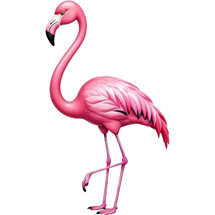 pink sparkly flamingo emoji