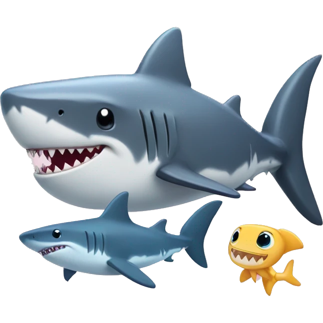 Shark and baby shark emoji