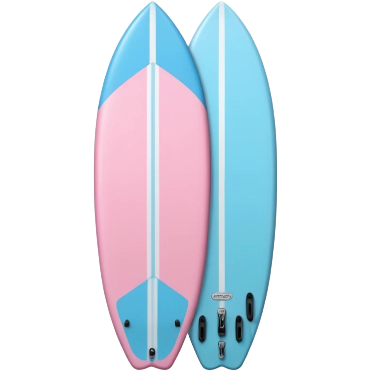 Light Pink and light blue surfboard emoji