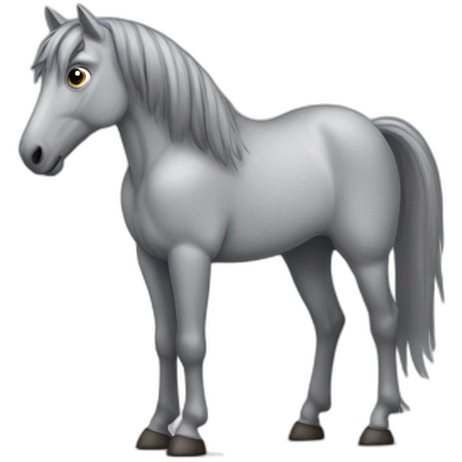 Cheval gris espagnol emoji