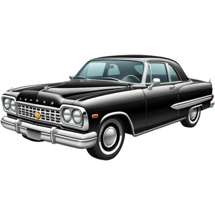 Black and white old school low rider car  emoji