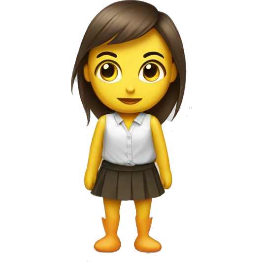 Cute duck wearing mini skirt emoji