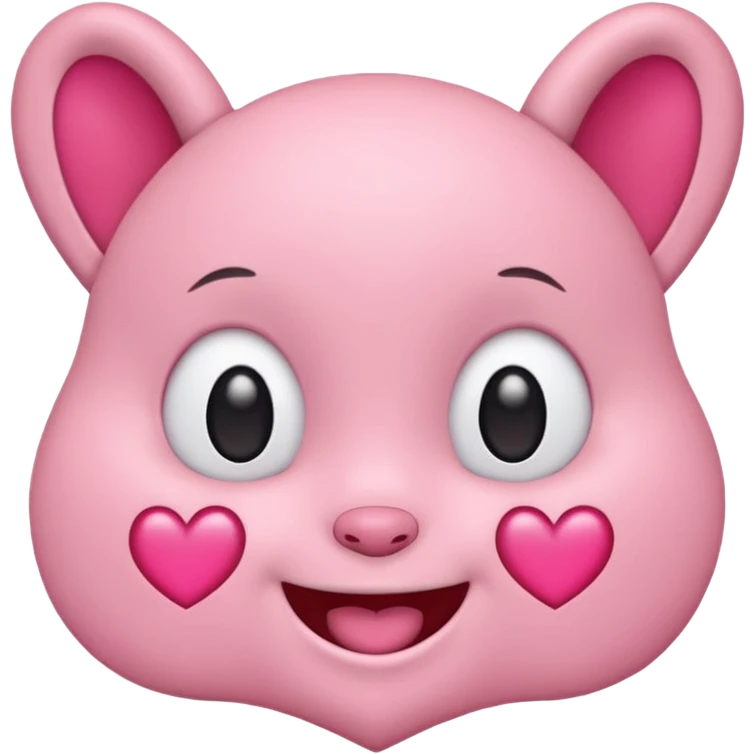 Labubu character with heart eyes emoji