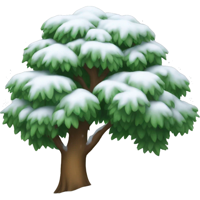 snowy tree emoji