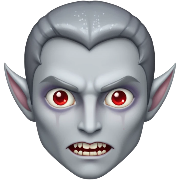 glitter gray dent vampire  emoji