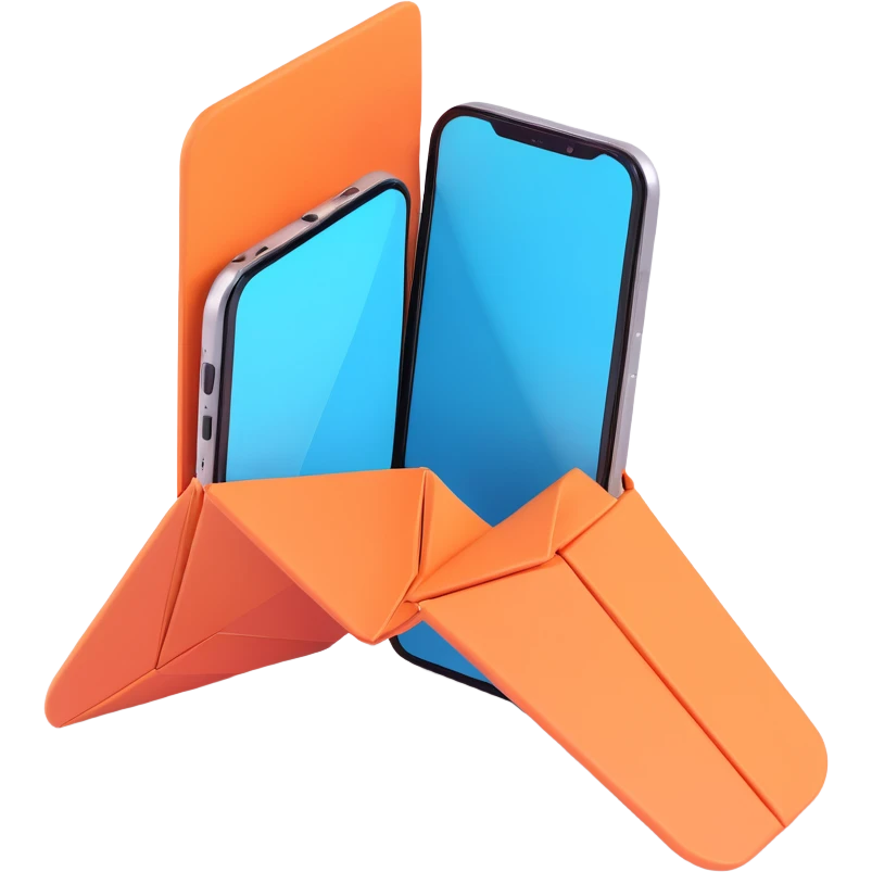 Un smartphone qui se plie comme un origami emoji