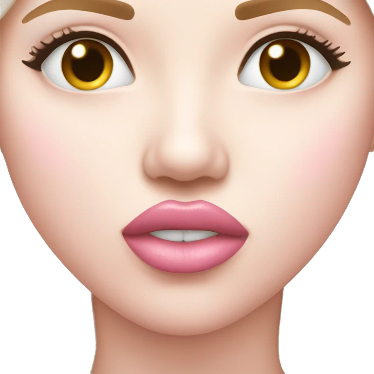 Light pink kiss emoji
