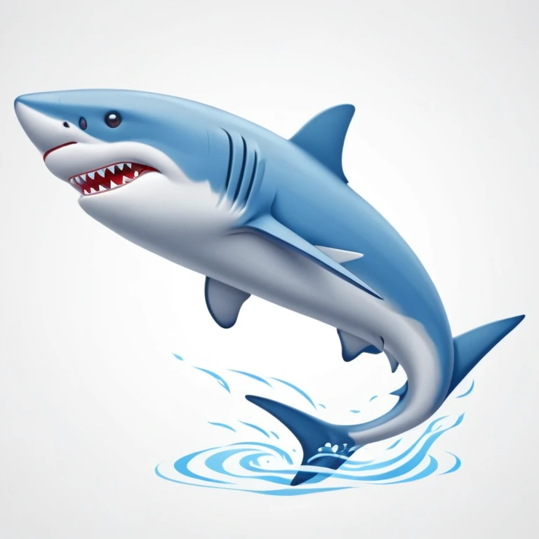 Un tiburón con zapatos azules de Nike  emoji