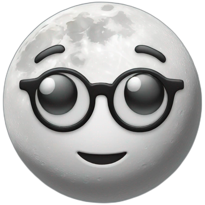 Moon with glasses emoji