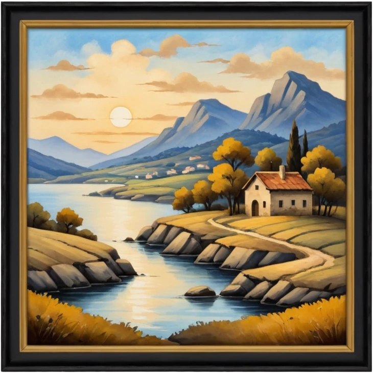 Old painting in the auction emoji