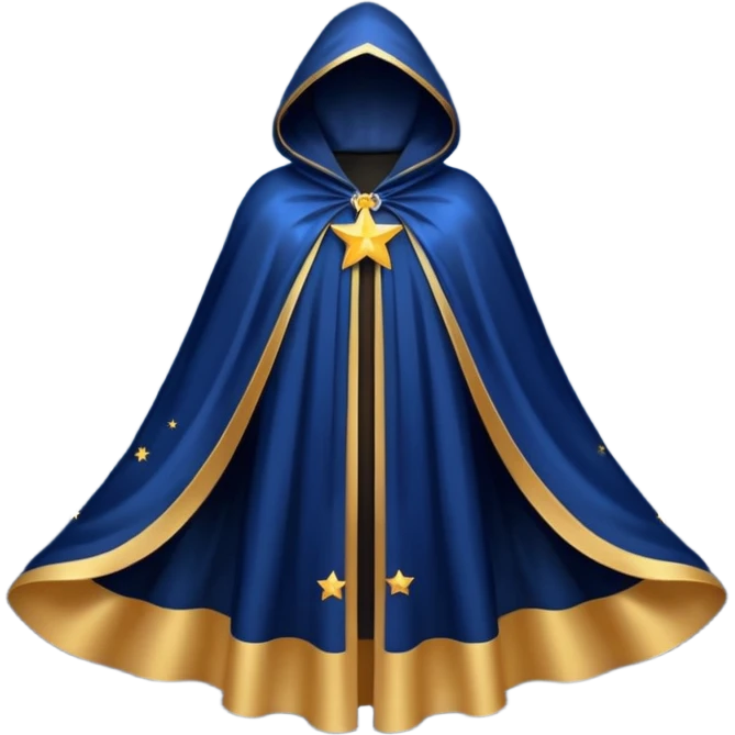 a fantasy magic star pattern cloak emoji