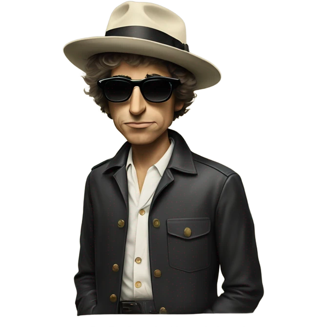 Bob Dylan wearing shutter shades in 1965 emoji