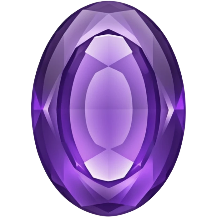 Amethyst oval-shaped worrystone emoji