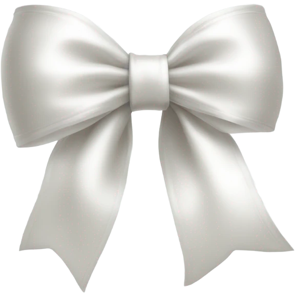 white satin bow emoji