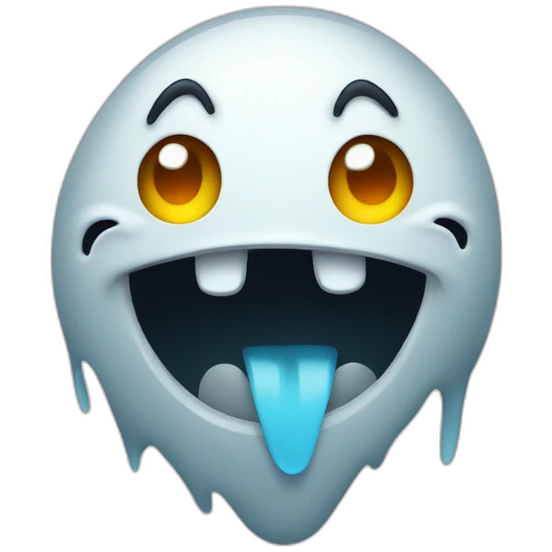 scared ghost smiling emoji