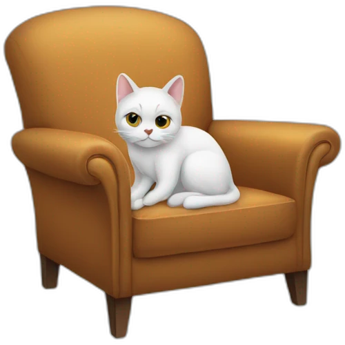 Cat on an armchair emoji