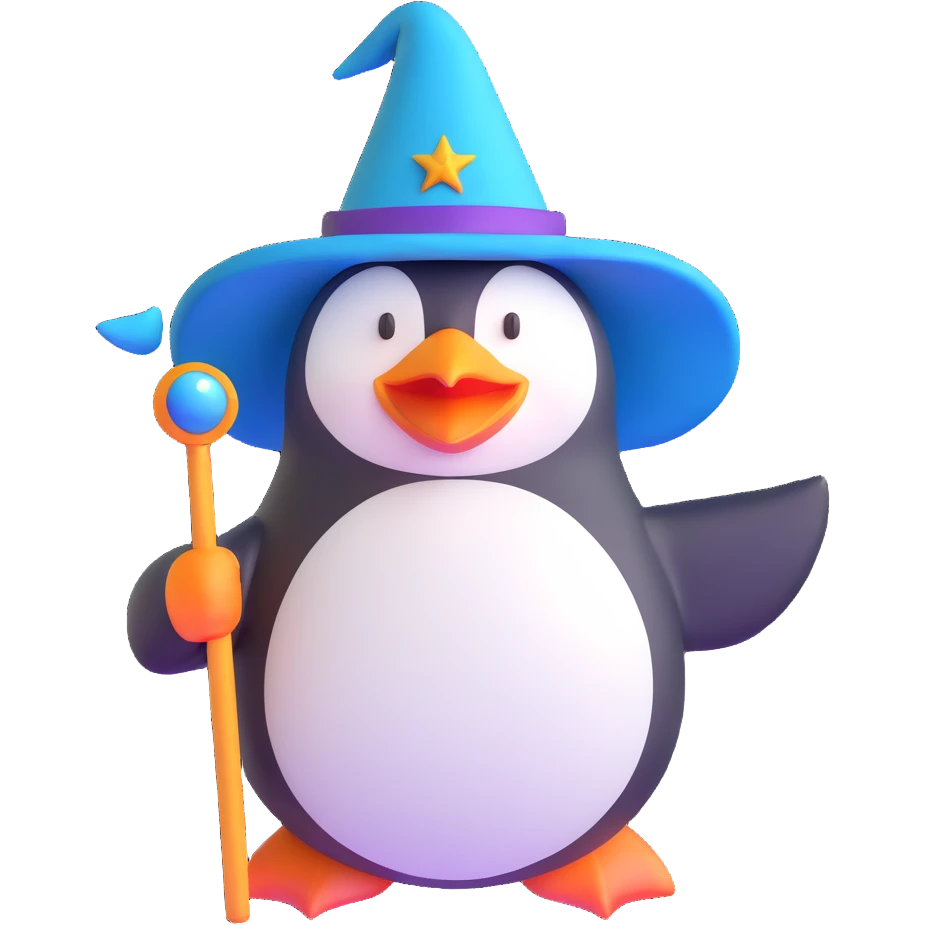 penguin wizard emoji