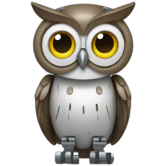 Robot owl emoji