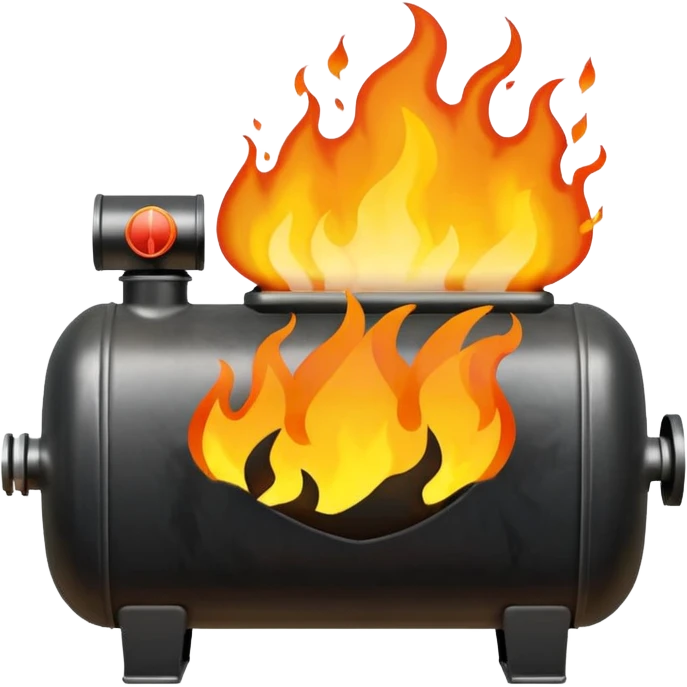 gas tank on fire emoji