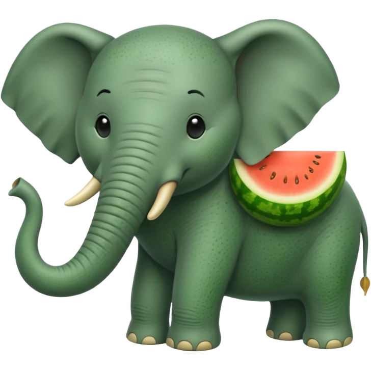 elephant with melon body emoji