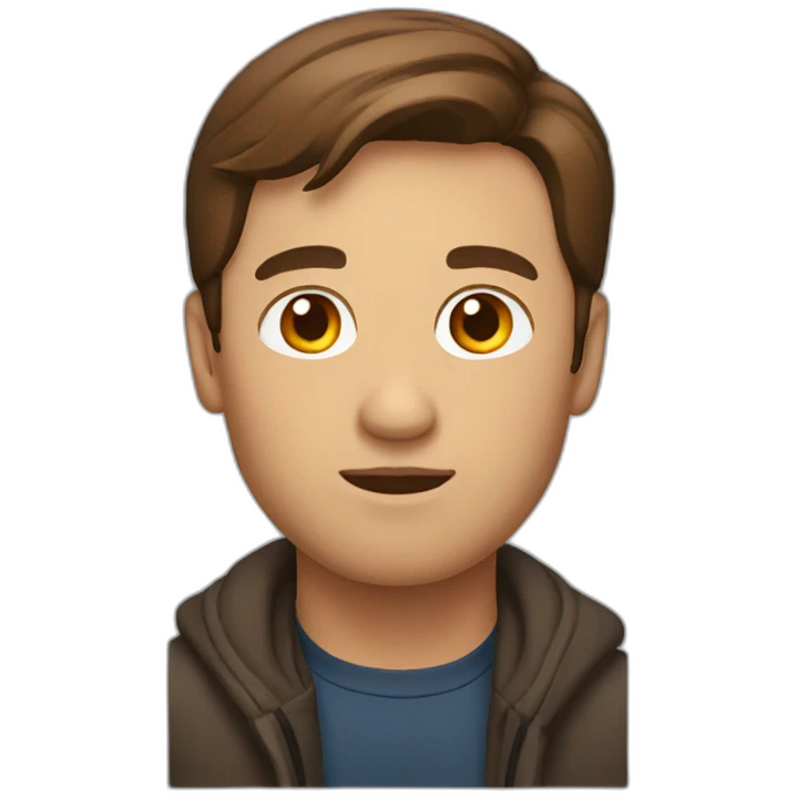 Man with brown hair and duck emoji