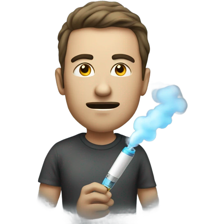 😙 hitting vape emoji