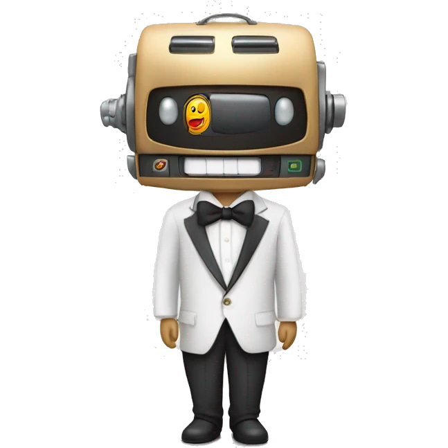 A rotomartillo marrying a voice-over machine emoji