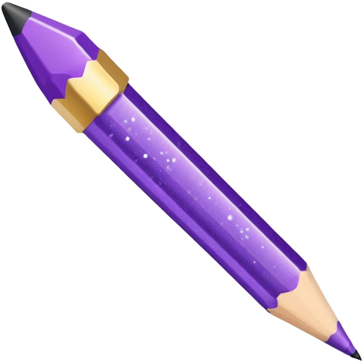 Glitter Purple and Cian pencil hand write  emoji