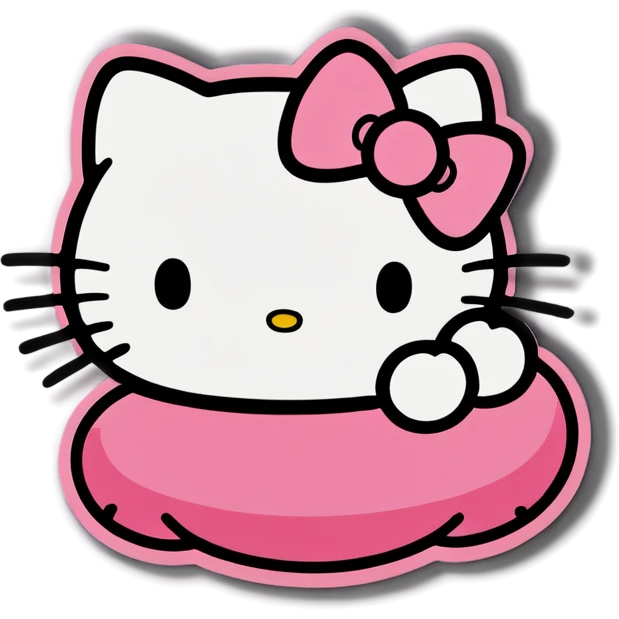 Hello kitty going to sleep  emoji