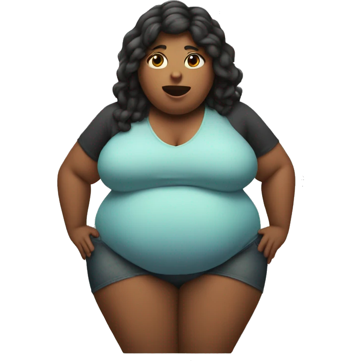 woman with huge round belly emoji