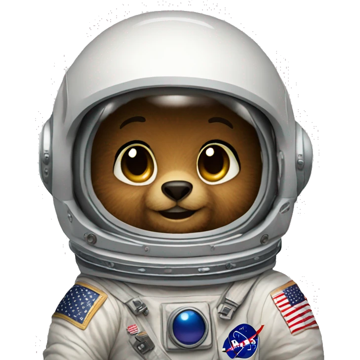 teddy bear astronaut nasa  emoji