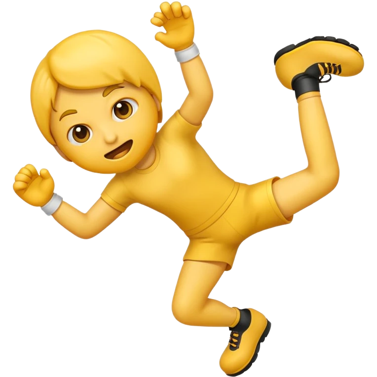 face emoji with legs kicking emoji