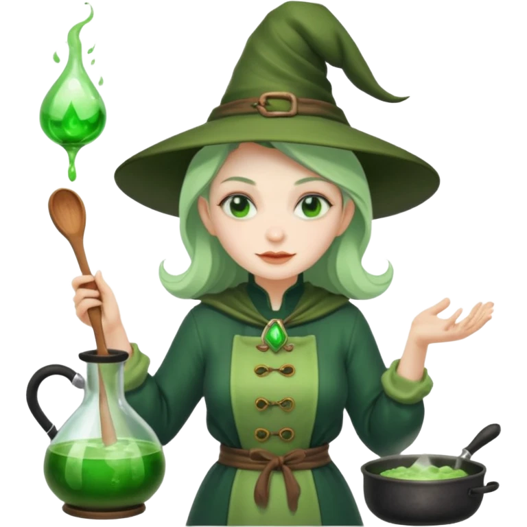 green witch cooking potion emoji