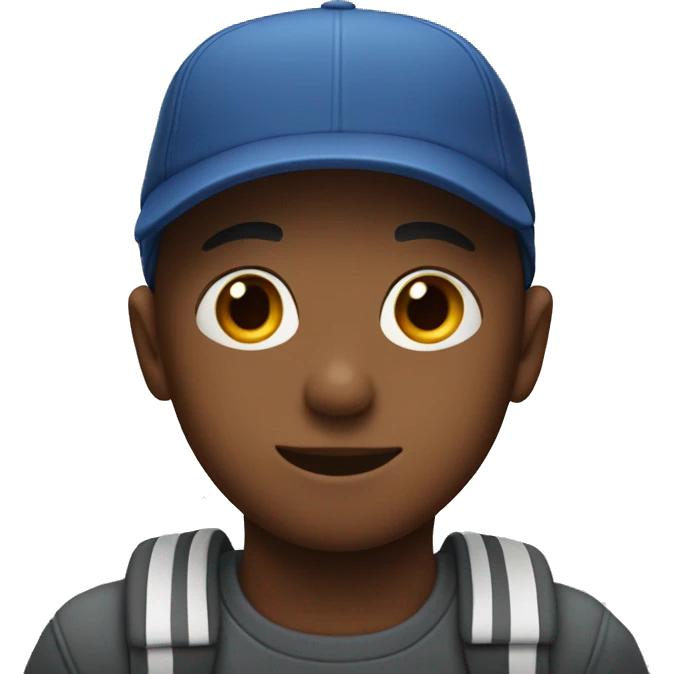 Little boy with cap on his head emoji