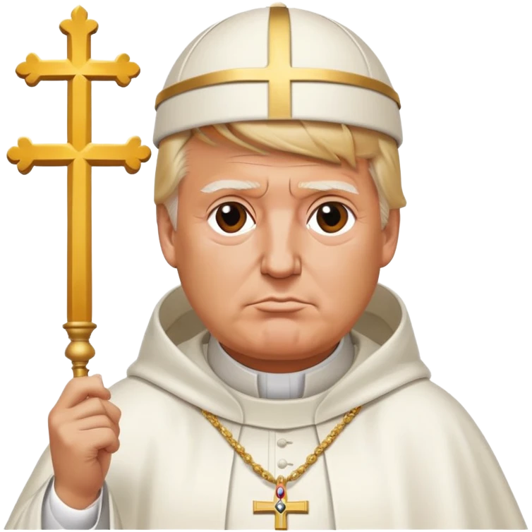 Donald trump dressed as the pope emoji